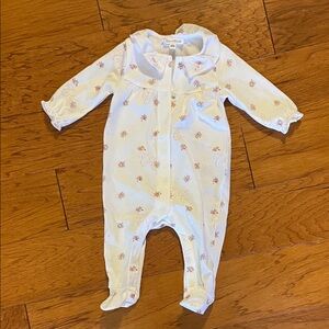 Tartine et Chocolat White Floral Footie